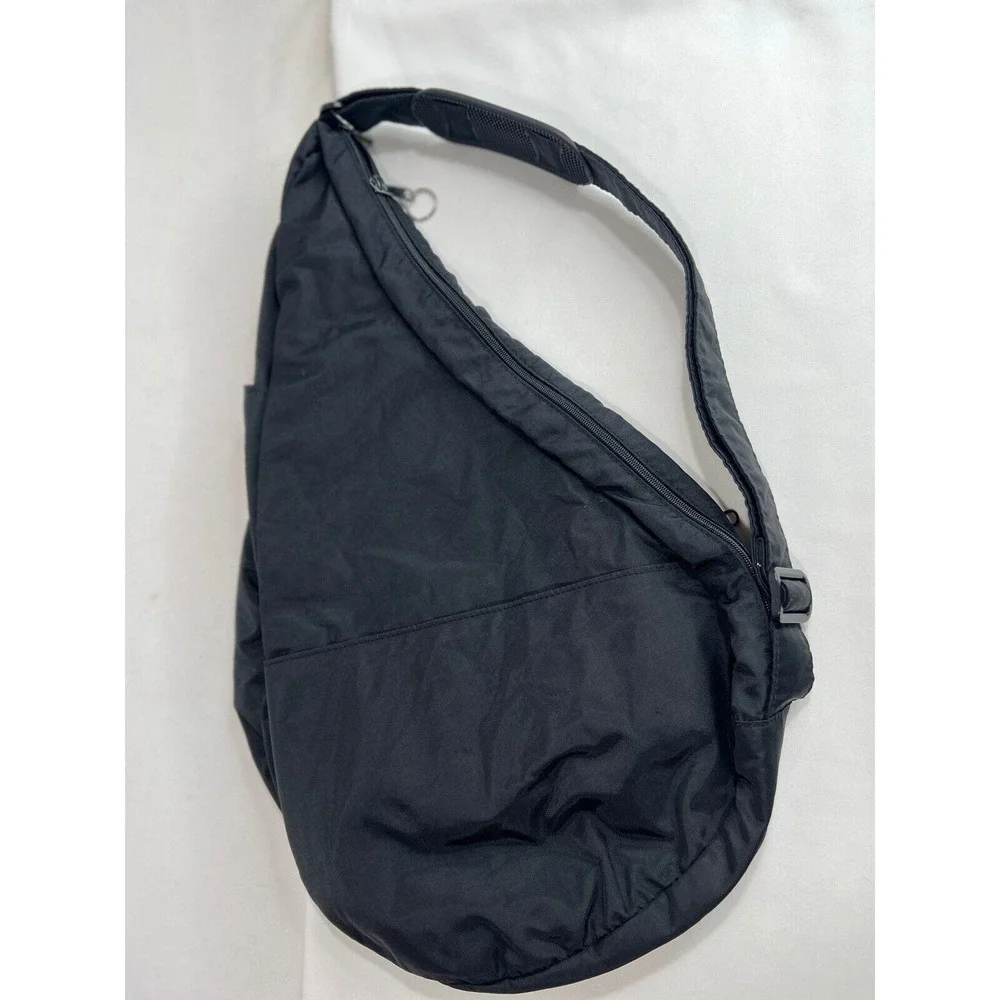 Healthy Back‎ Sling Bag Black Ergonomic Crossbody Travel Lightweight Utility